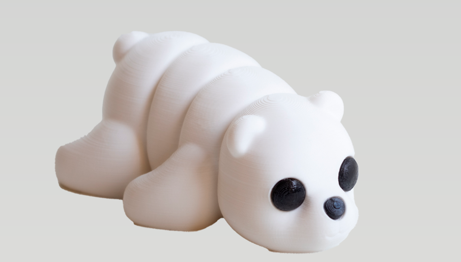 Bear Polar - Articulating Tiny 3D Printed Fidget Toy, Sensory Bulk Gifts for Kids and Adults