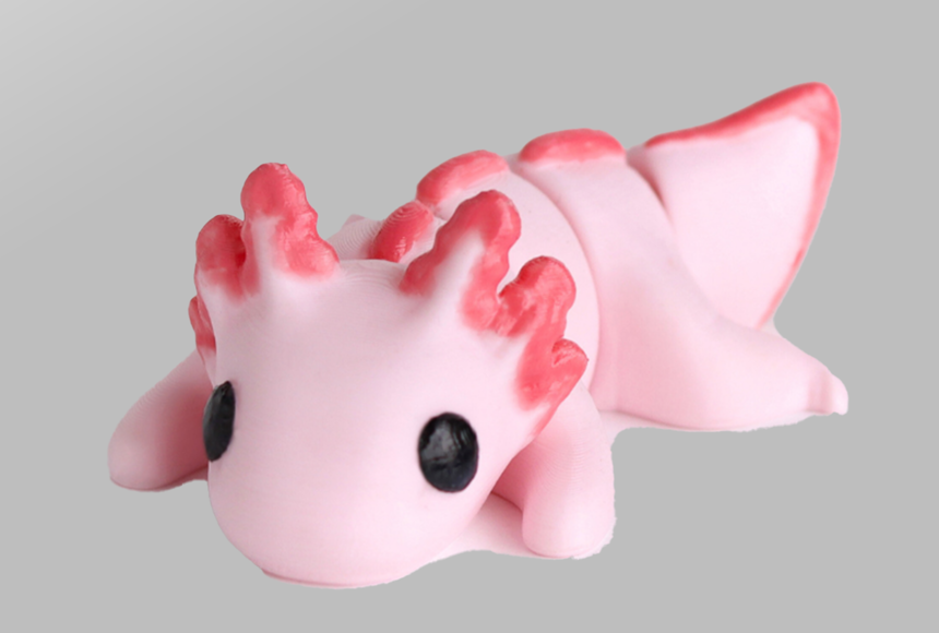Axolotl - Articulating Tiny 3D Printed Fidget Toy, Sensory Bulk Gifts for Kids and Adults