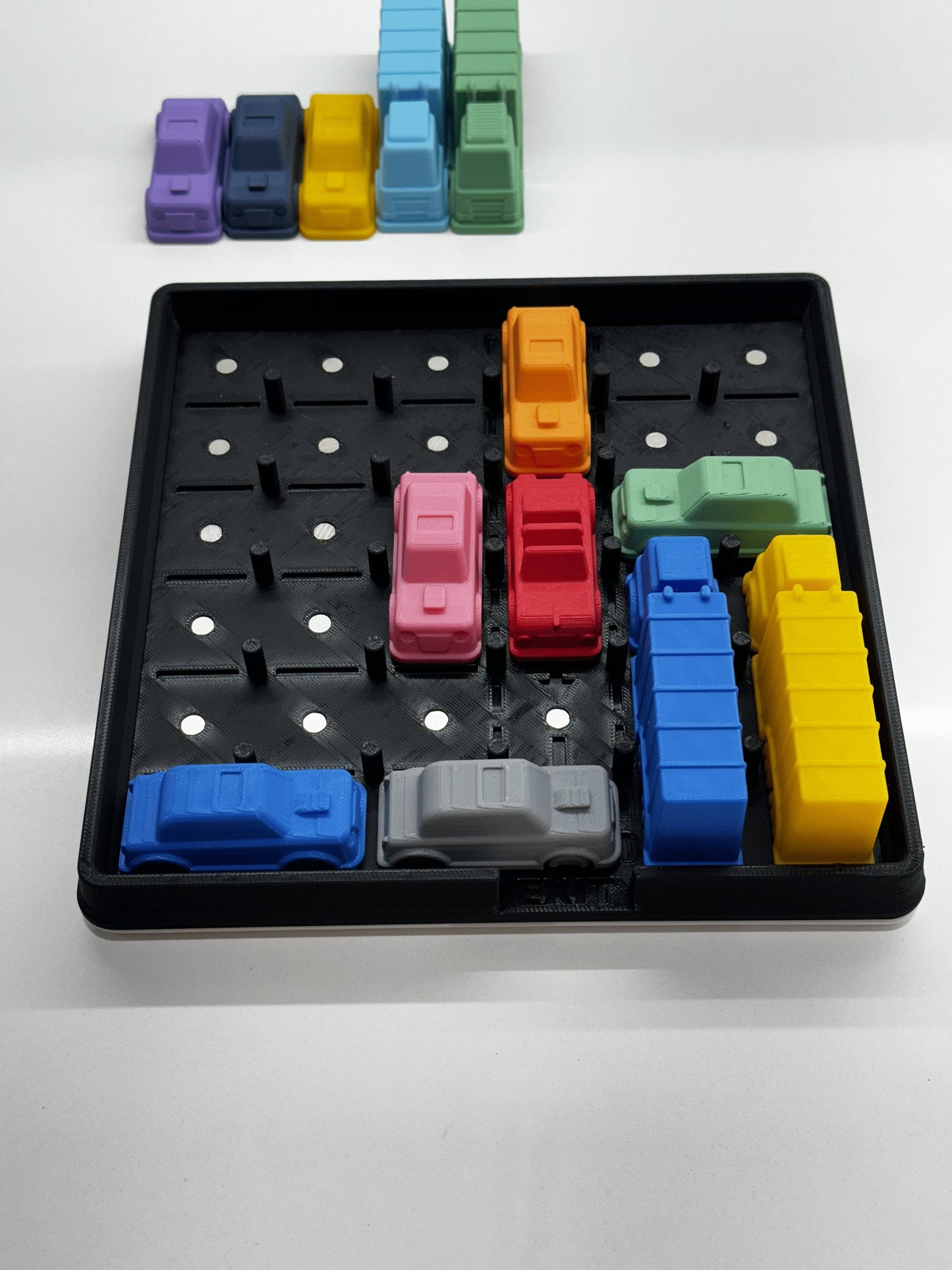 Rush Hour Challenge - Sliding Puzzle - Logic Game - 3D Printed Puzzle, Great Gift for Problem Solving Fun