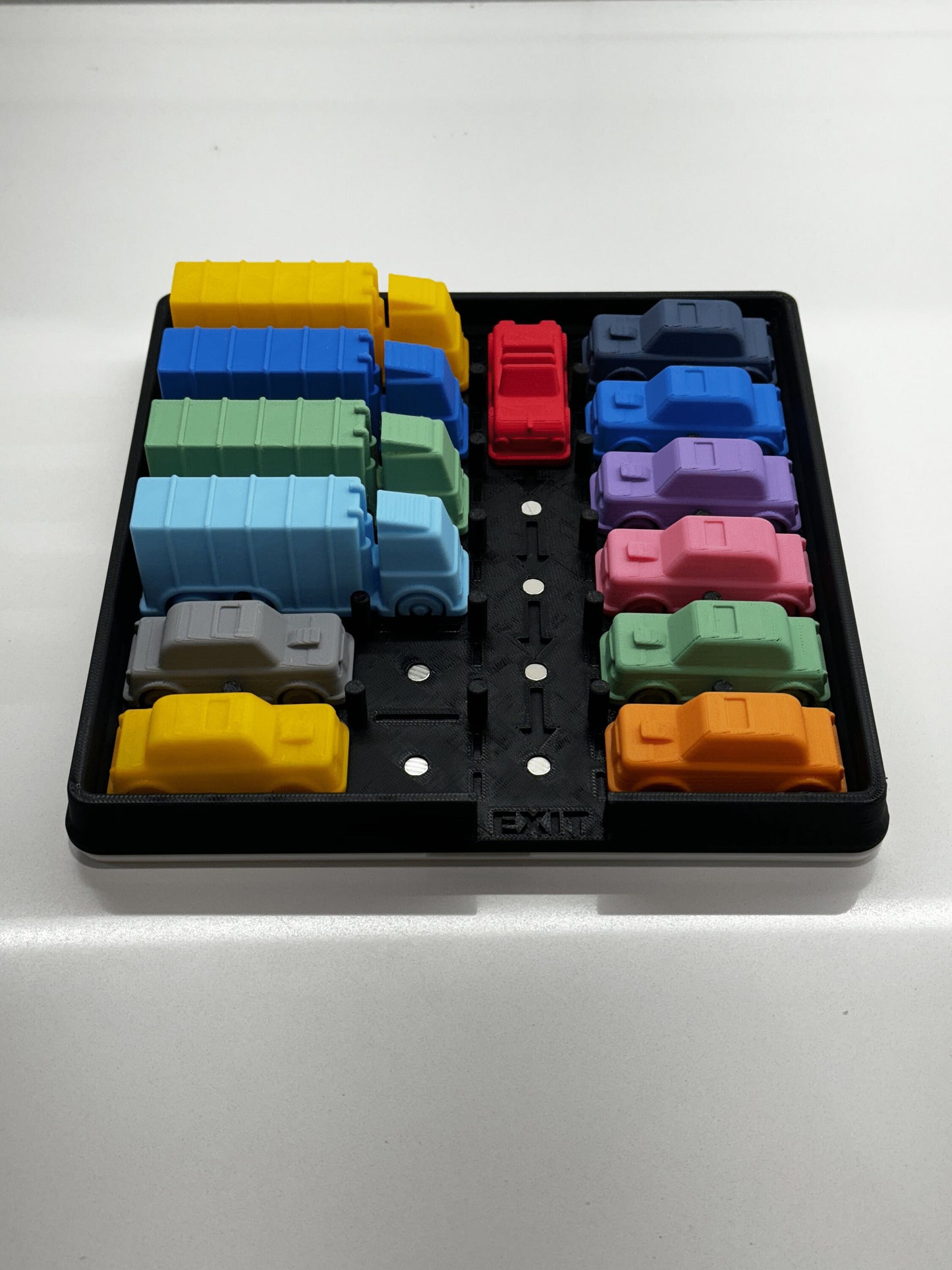 Rush Hour Challenge - Sliding Puzzle - Logic Game - 3D Printed Puzzle, Great Gift for Problem Solving Fun