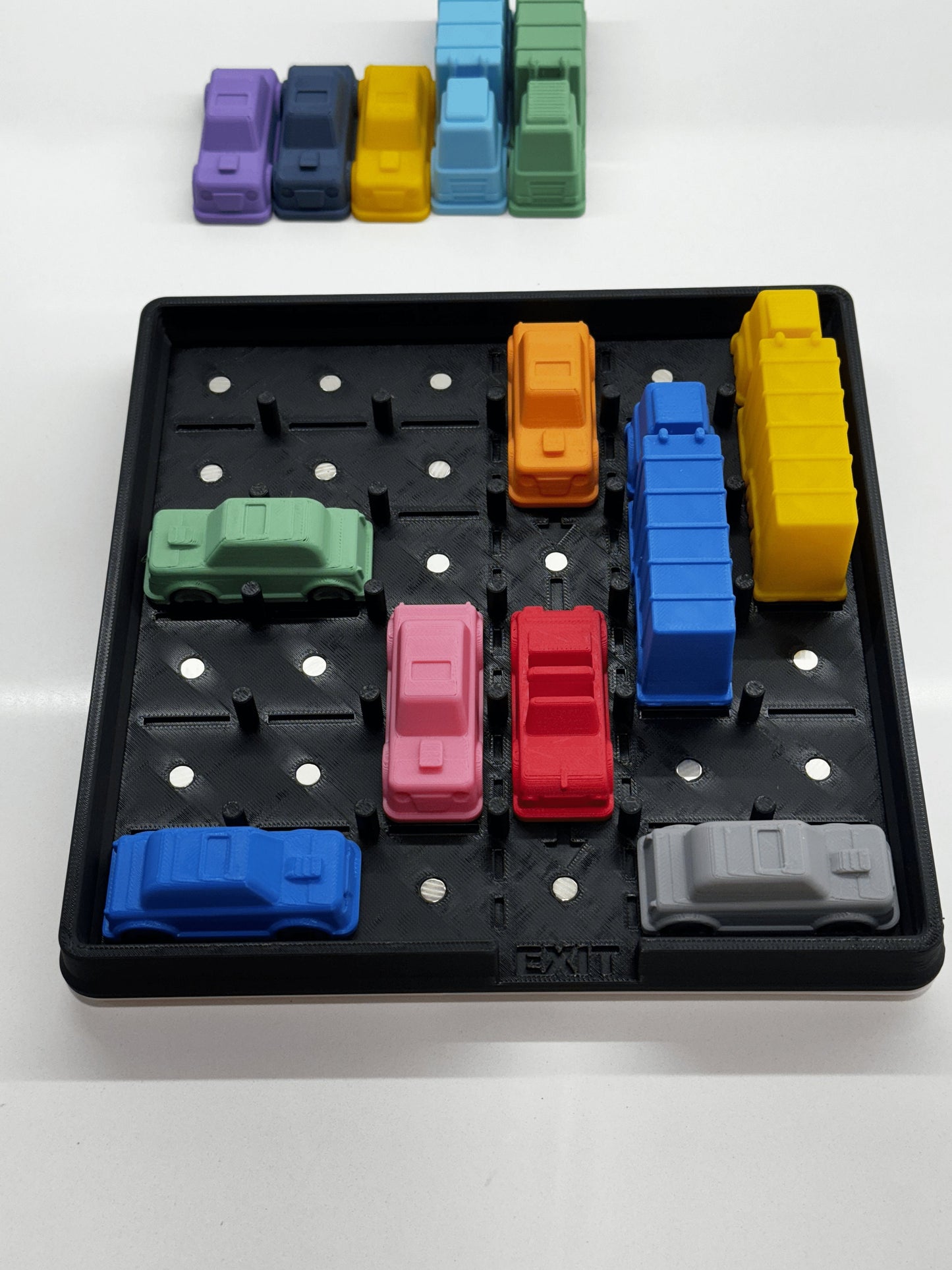Rush Hour Challenge - Sliding Puzzle - Logic Game - 3D Printed Puzzle, Great Gift for Problem Solving Fun