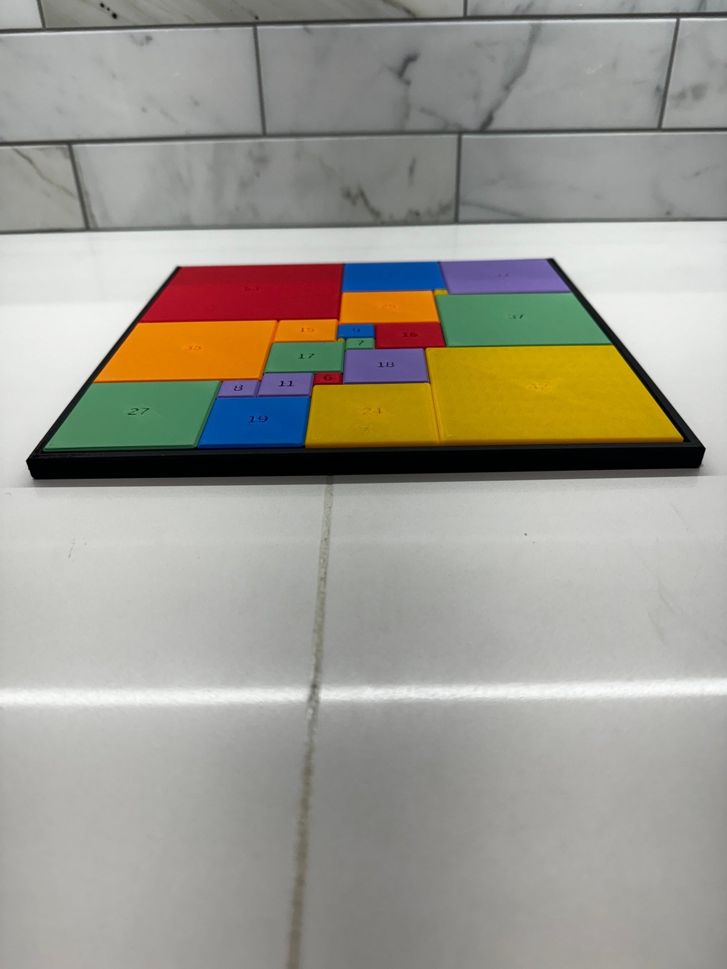 Perfect Square Puzzle for Adults & Kids - Challenging Math Puzzle Brain Teaser - Educational Game for Teachers, Students Puzzle Lovers