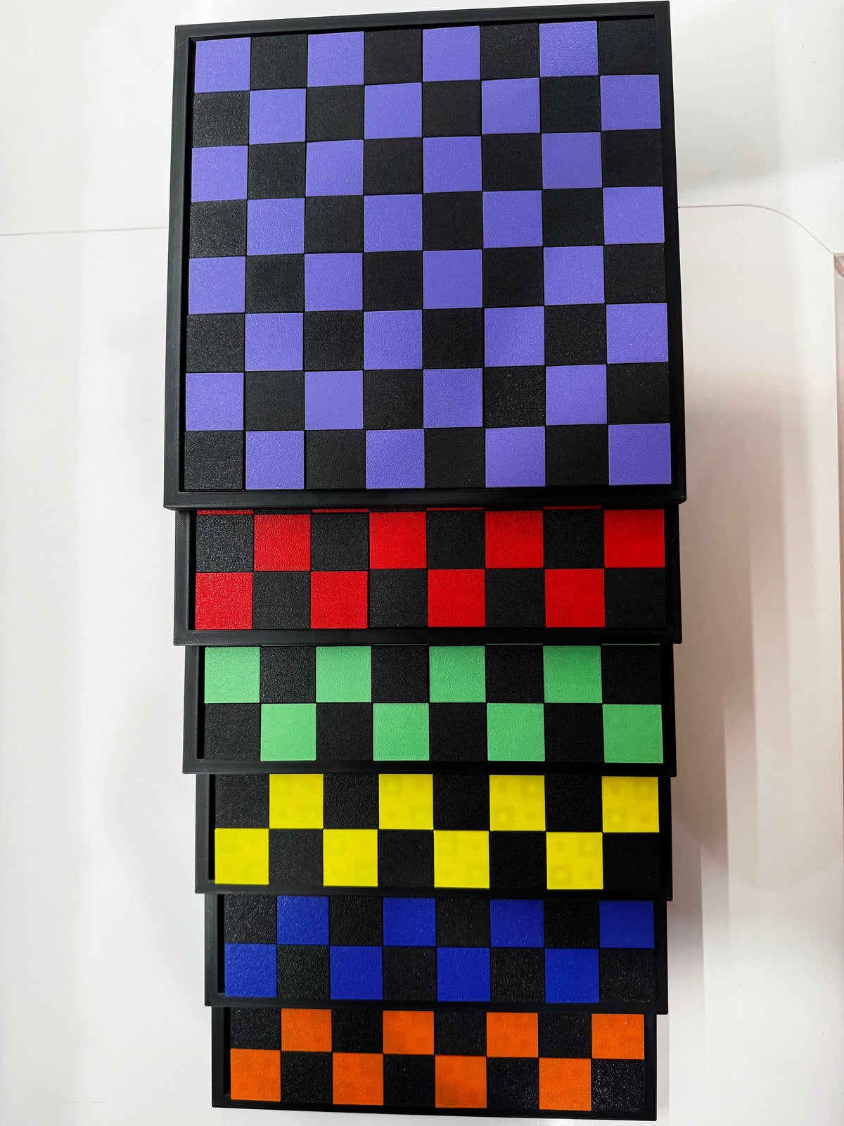 Checkerboard Dissection Puzzle by Sam Loyd - 3D Printed Classic 1914 Brain Teaser Gift for Puzzle Lovers