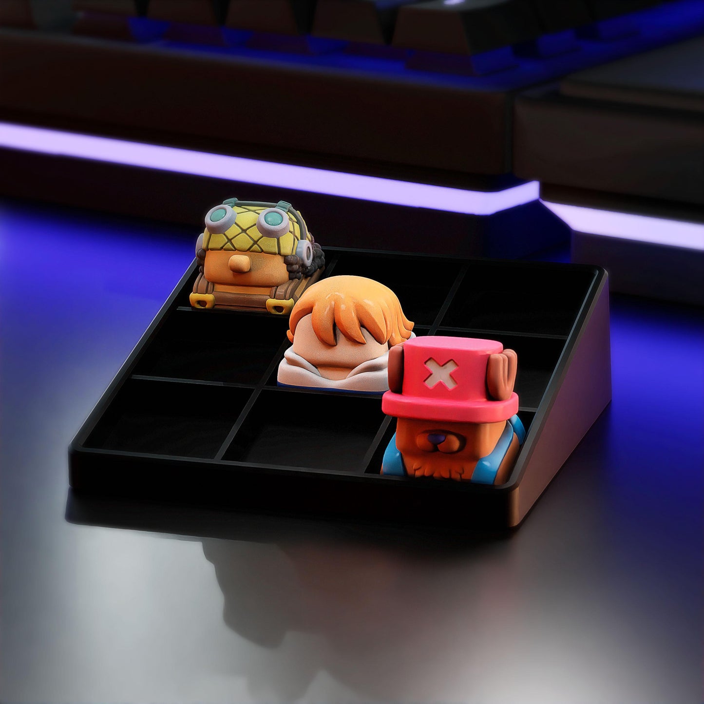 Handmade Inspired By Anime Keycaps - Usopp, Nami, Chopper for Cherry MX - Custom Artisan - Perfect Anime Fan Gift