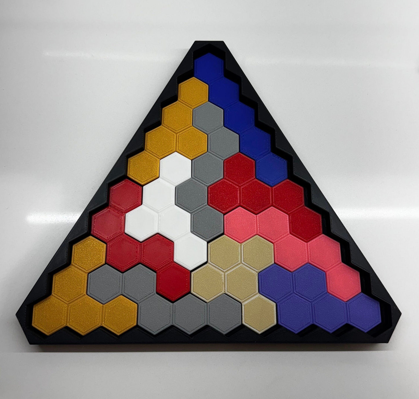 Pentahex Puzzle - Double-Sided 22-Piece Brain Teaser in Box With Lid - Unique Gift for Puzzle Enthusiasts