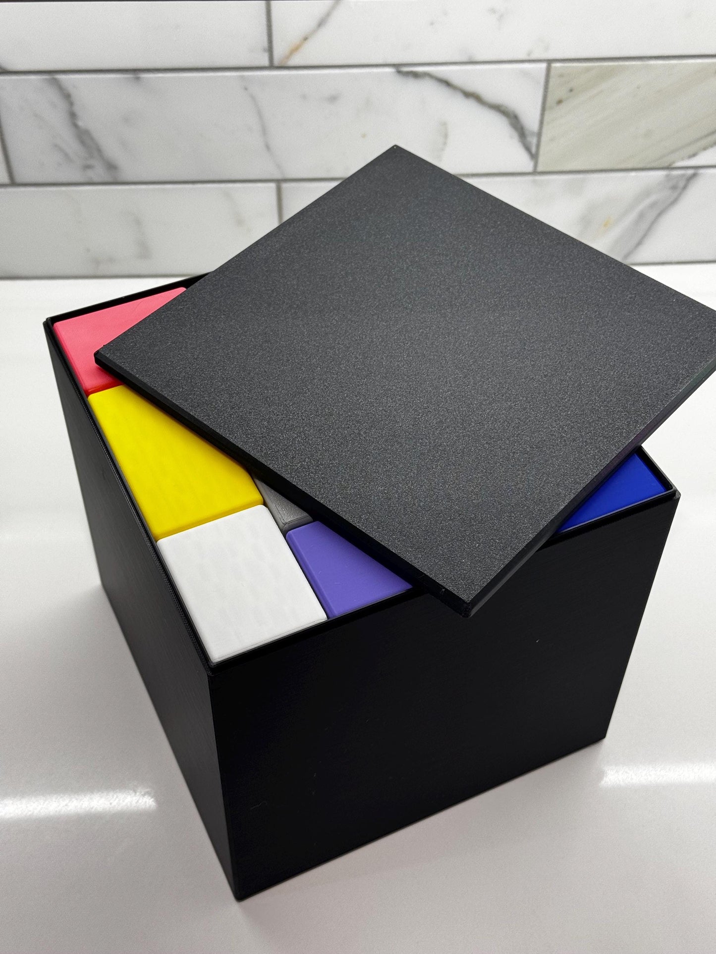 Knuth’s Packing Puzzle - Unique Brain Teaser, 28 Cuboids Challenge, Fun & Educational 3D Printed Cube Game, Perfect Gift Idea