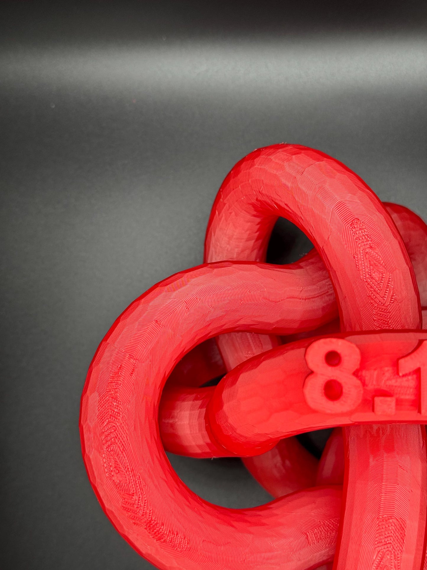 3D Printed 8-18 Knot Art Sculpture - Unique Gift for Home Decor, Modern Art, Desk Ornament, Handmade Decorative Piece