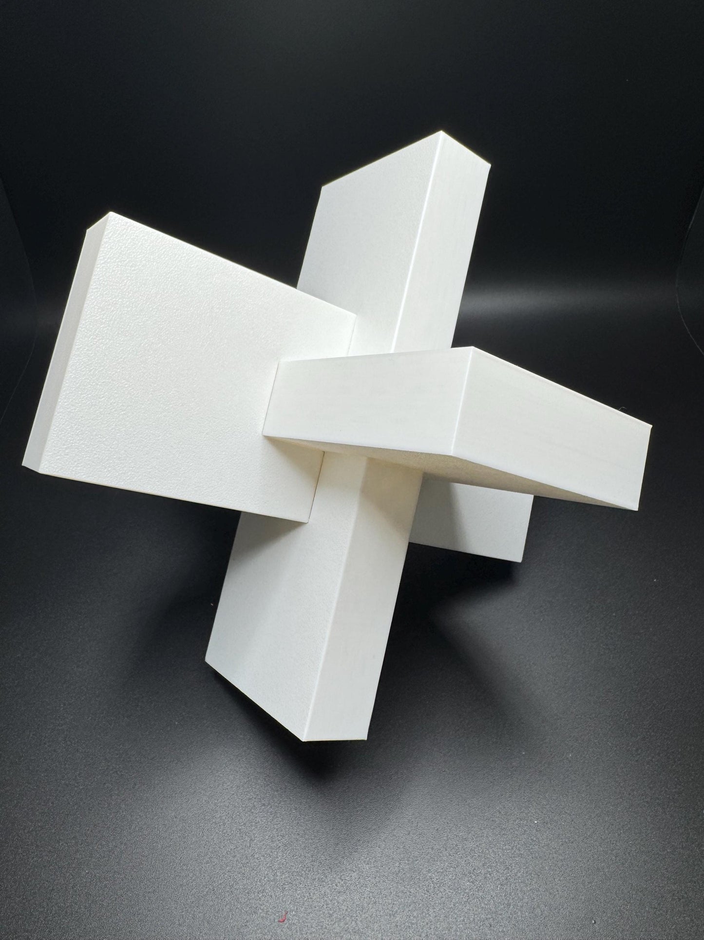 Interlocking Puzzle 3 Piece - Large Size - 3D Printed Quality Gift for Teachers, Students & Home Décor - Unique Art Piece for Him or Her