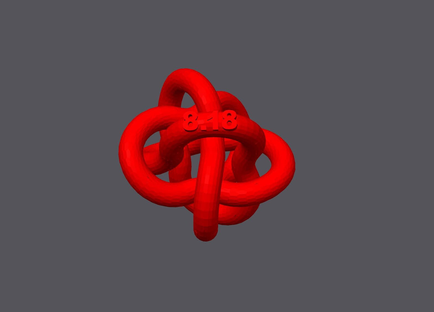 3D Printed 8-18 Knot Art Sculpture - Unique Gift for Home Decor, Modern Art, Desk Ornament, Handmade Decorative Piece