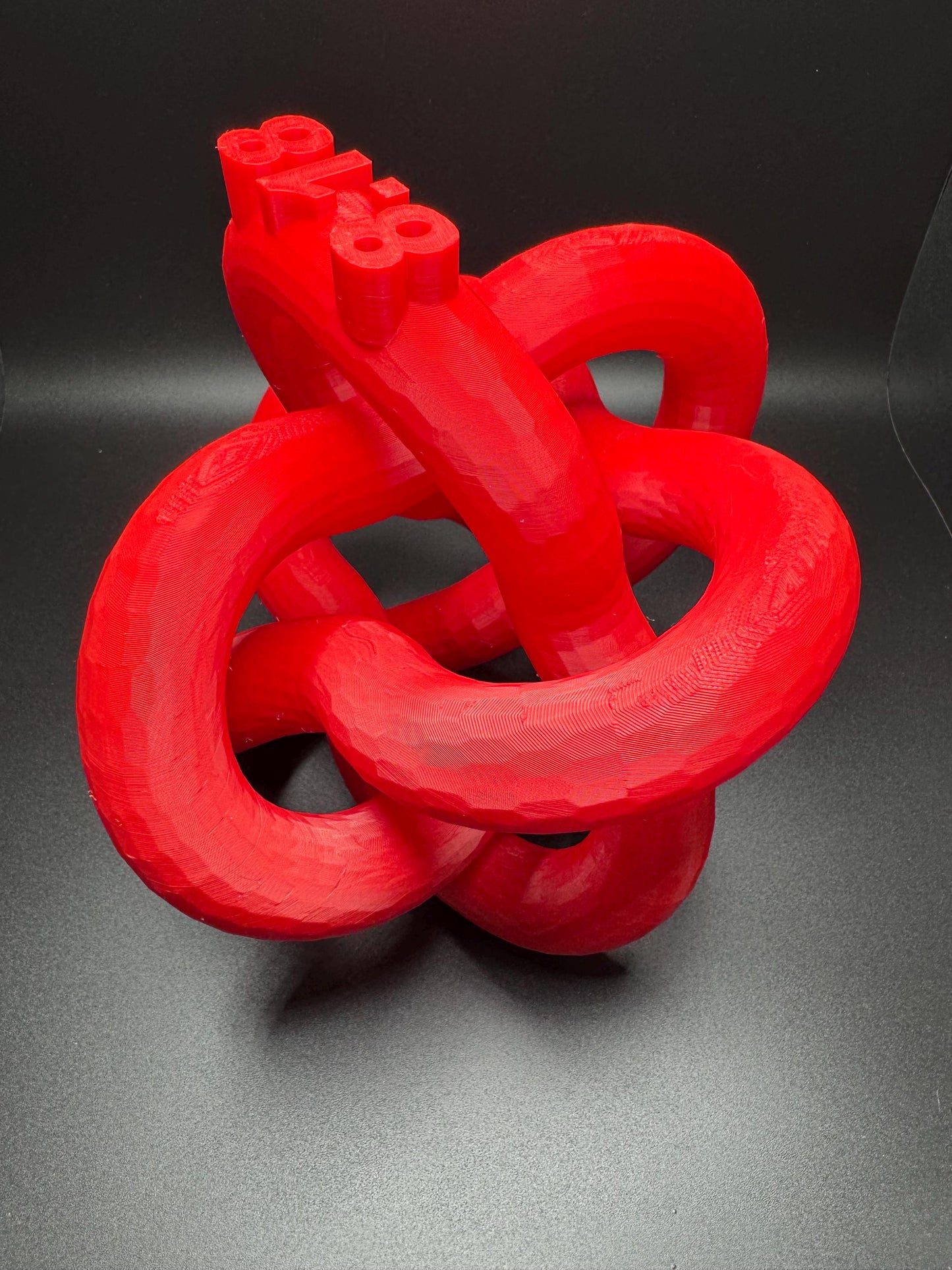 3D Printed 8-18 Knot Art Sculpture - Unique Gift for Home Decor, Modern Art, Desk Ornament, Handmade Decorative Piece