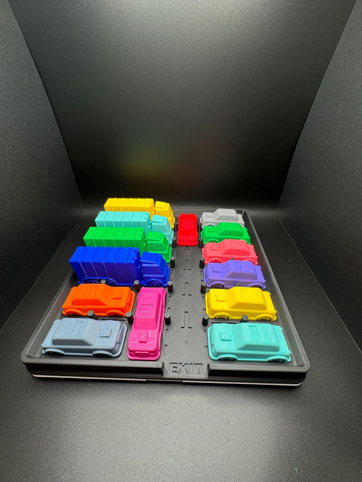 Rush Hour Challenge - Sliding Puzzle - Logic Game - 3D Printed Puzzle, Great Gift for Problem Solving Fun