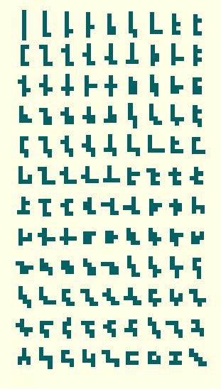 Heptomino Puzzle - 108 Unique 3D Printed Pieces, Fun Mind Challenge Gift for Kids & Teachers, Create Unique Shapes