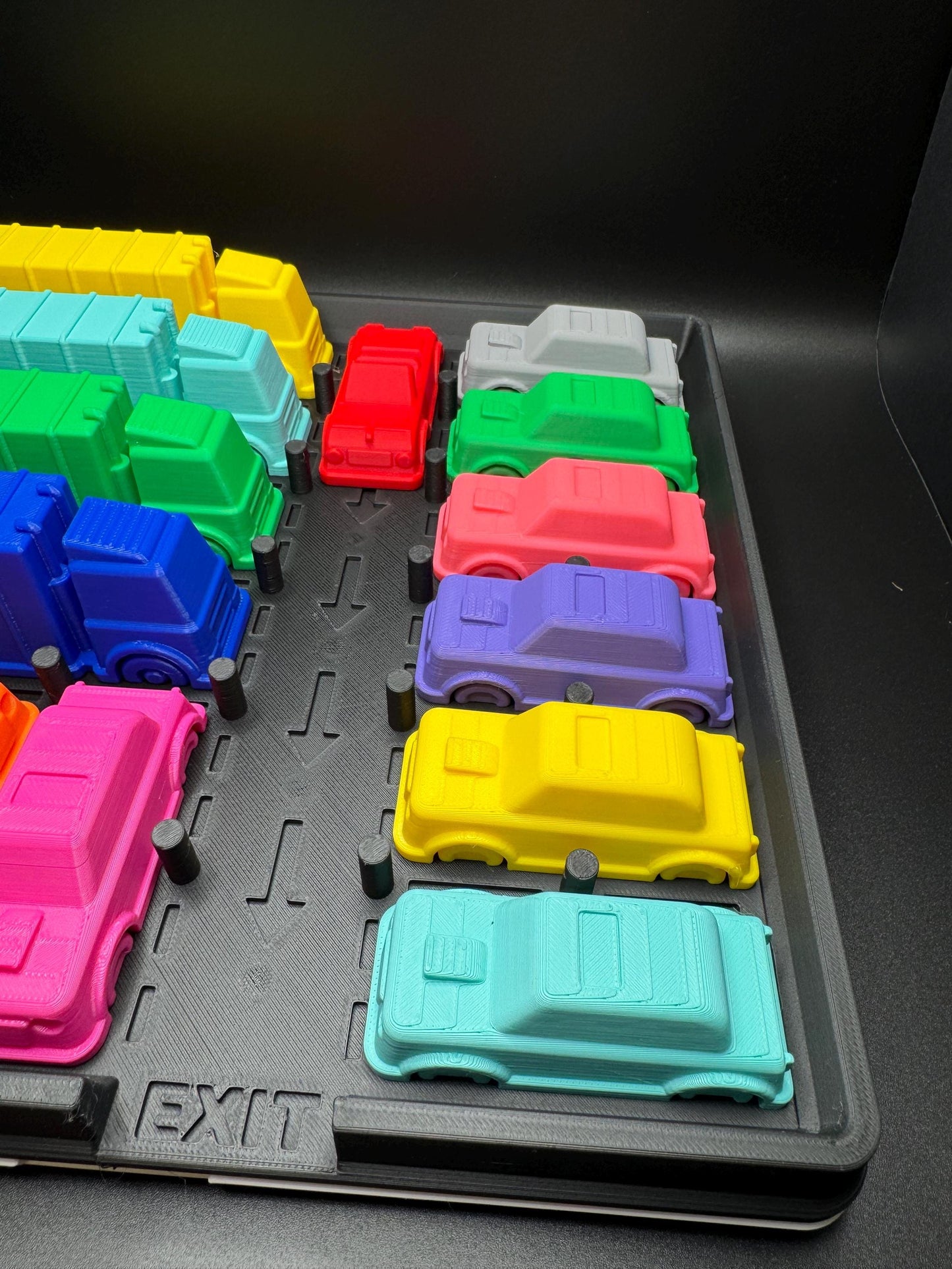 Rush Hour Challenge - Sliding Puzzle - Logic Game - 3D Printed Puzzle, Great Gift for Problem Solving Fun
