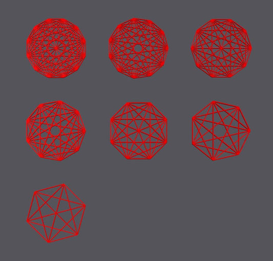 Summation n-1 Math Decorations - Geometric Line Art Circles for STEM and Math Lovers | Unique 3D Printed Decor