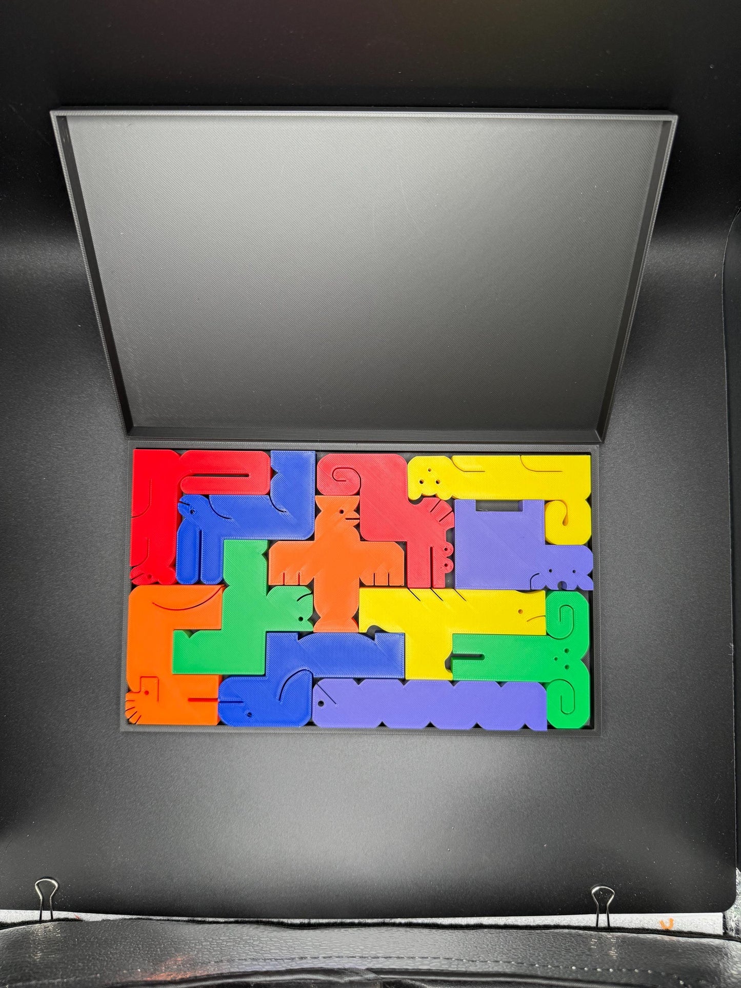 Animal Kingdom Tetris Puzzle - 12 Pieces with Tray and Cover | 245x150mm Fun & Functional Brain Teaser