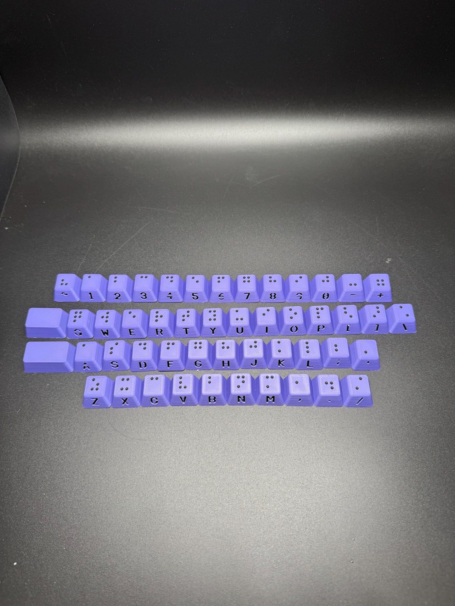 Braille Keyboard Key Cap Set Cherry MX - Artisan Handmade Accessibility Tool for the Visually Impaired - Great Gift - 2 Styles Available