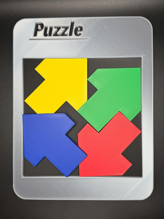 4 Arrow Puzzle - STEM Learning Tool, 3D Printed Puzzle for All Ages, Fit Arrows in Tray, Easy & Difficult Versions, Great Gift Idea 24x19cm