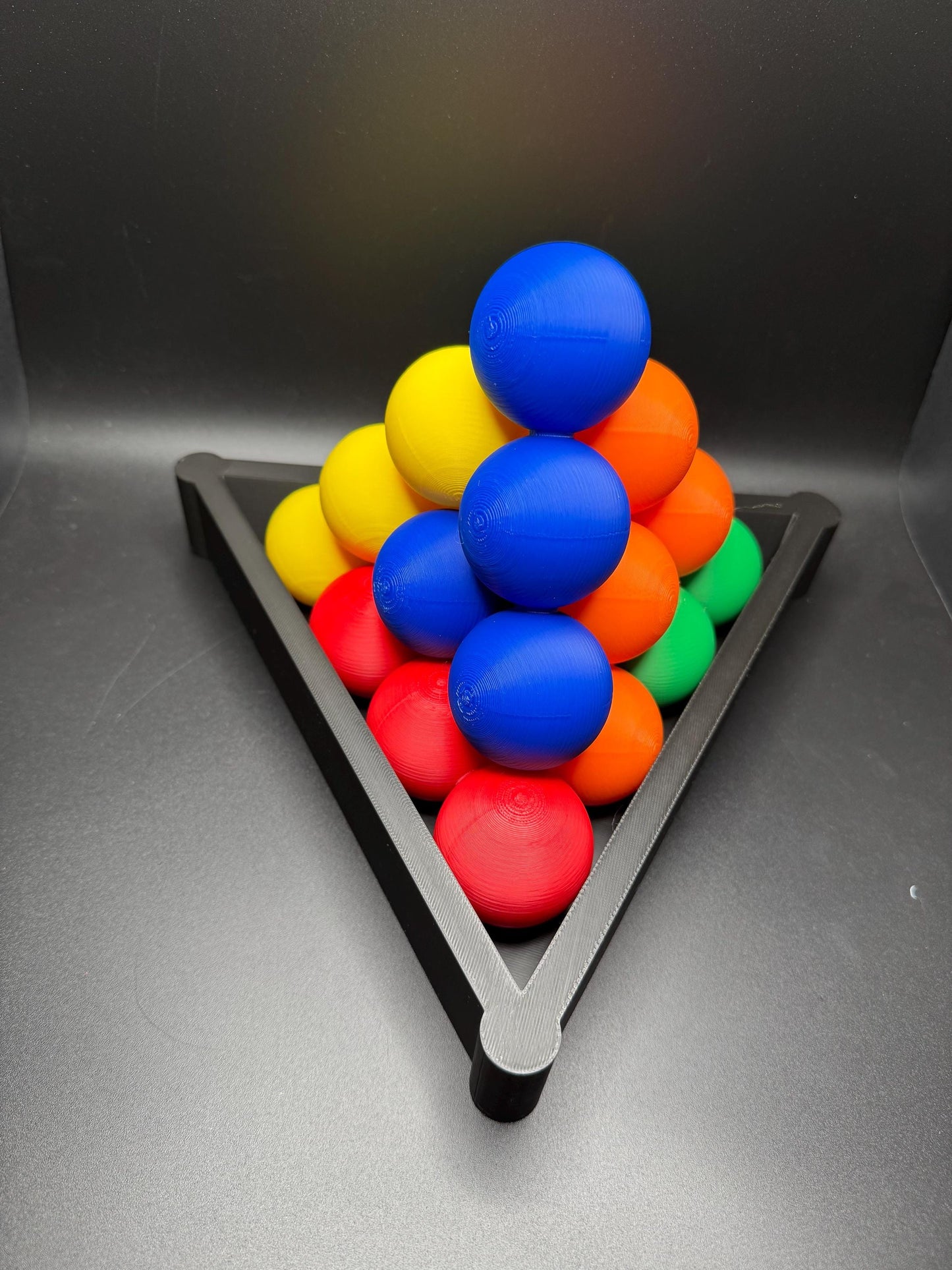 Intelligence Pyramid Puzzle - Fun 3D Mind Game, Stack Spheres to Create Pyramid, High Quality Large Size Brain Teaser