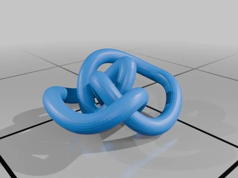 3D Printed Torus Knot - High Quality Gift for Teachers, Him or Her - Unique Decorative Art Piece