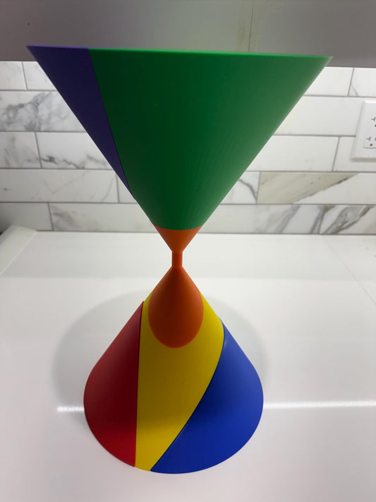 Conic Section Visual Representation - Educational Tool for Students & Teachers, Geometry Learning Aid, Math Decoration, 15 inches Tall