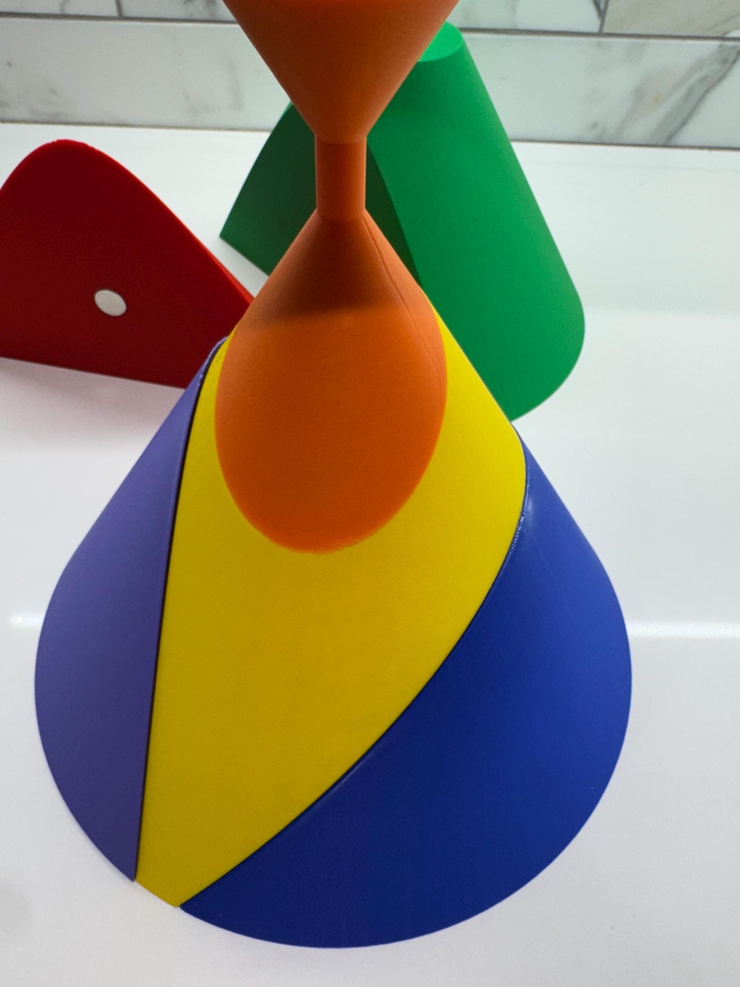Conic Section Visual Representation - Educational Tool for Students & Teachers, Geometry Learning Aid, Math Decoration, 15 inches Tall