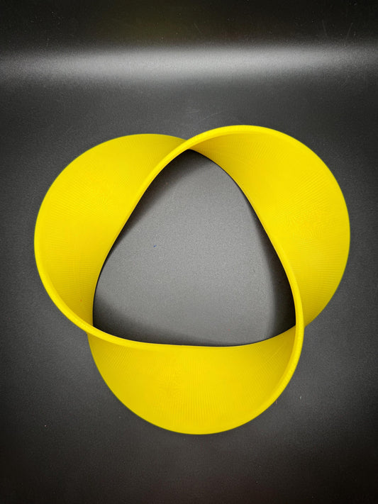 Triply Twisted Mobius Decor Ring - 3D Printed Stylish Accent for Bookshelves, Tables & Cabinets, Modern Home Decor