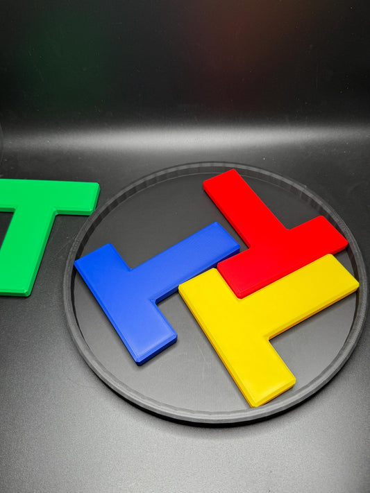 Fit 4T in a Circle Puzzle - Brain Game for Intelligence Challenges | 4 T-Shaped Elements and Square Piece | Fun & Engaging Mind Challenge