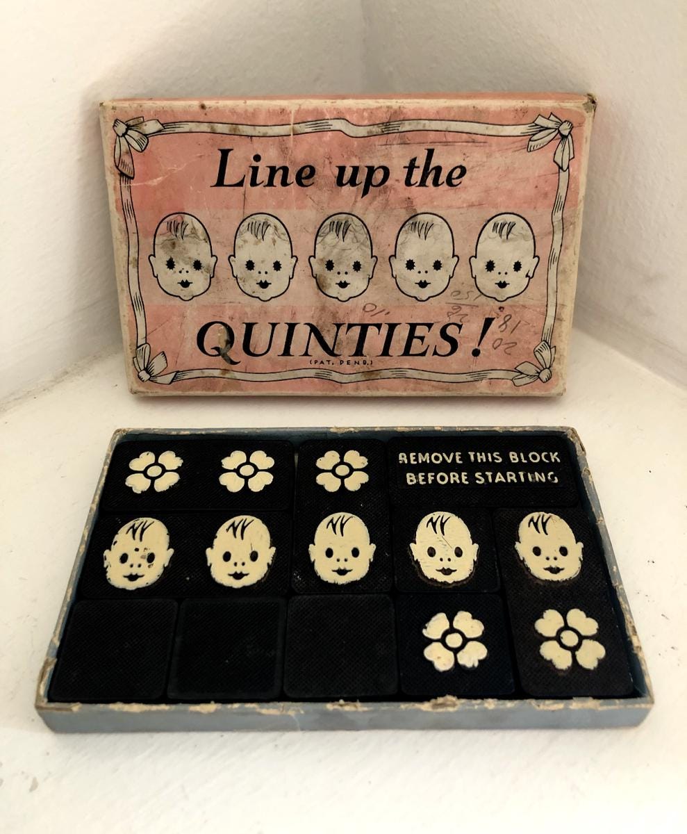 Line Up the Quinties Sliding Puzzle - Vintage 1940s Classic Modern Game, Brain Teaser & Home Decor, Perfect Gift for All Ages
