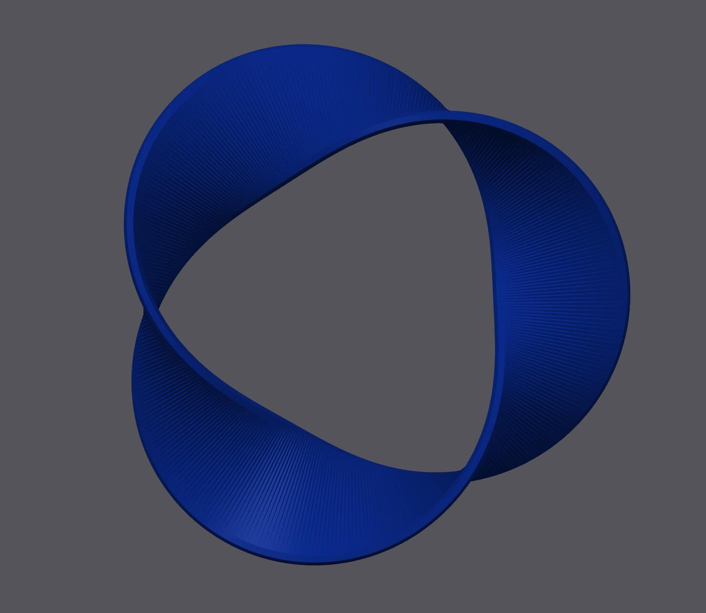 Triply Twisted Mobius Decor Ring - 3D Printed Stylish Accent for Bookshelves, Tables & Cabinets, Modern Home Decor