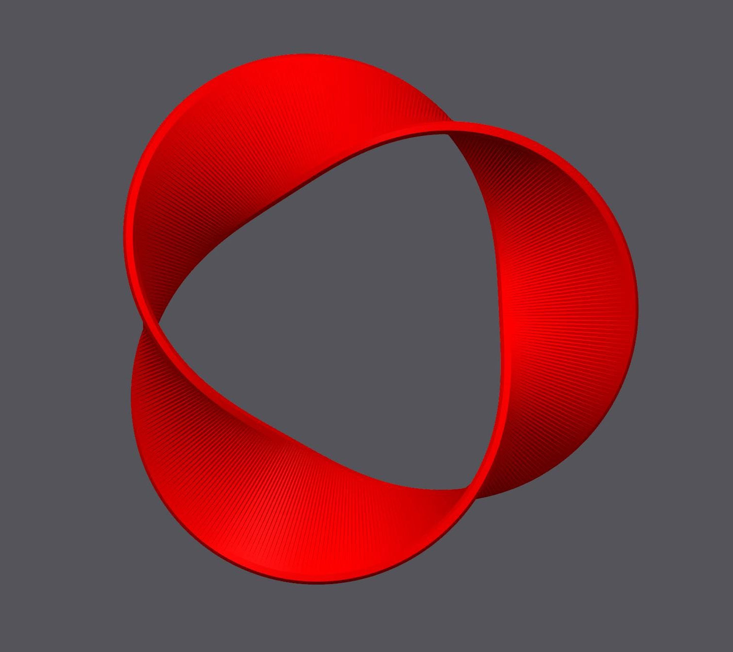 Triply Twisted Mobius Decor Ring - 3D Printed Stylish Accent for Bookshelves, Tables & Cabinets, Modern Home Decor