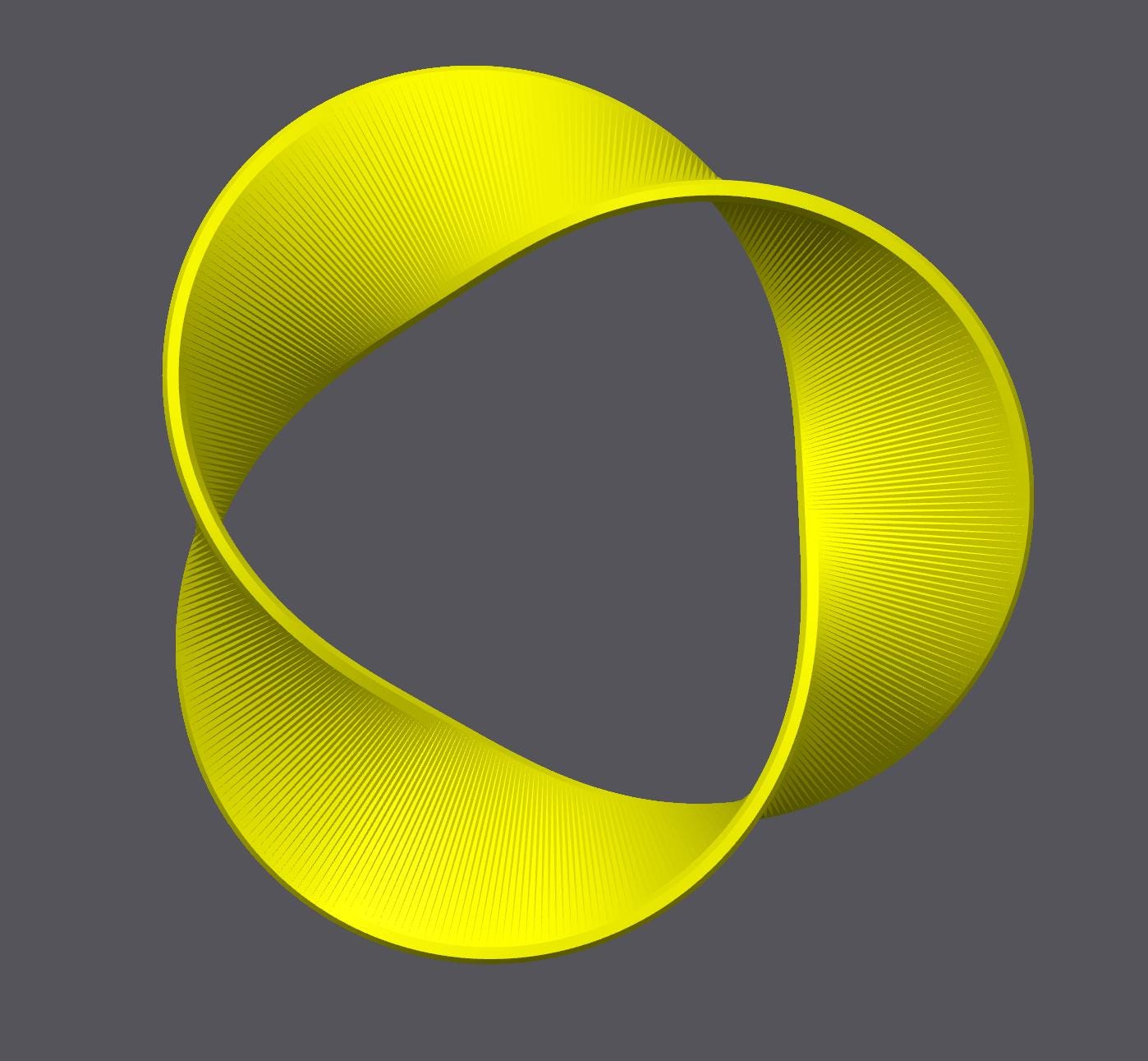 Triply Twisted Mobius Decor Ring - 3D Printed Stylish Accent for Bookshelves, Tables & Cabinets, Modern Home Decor