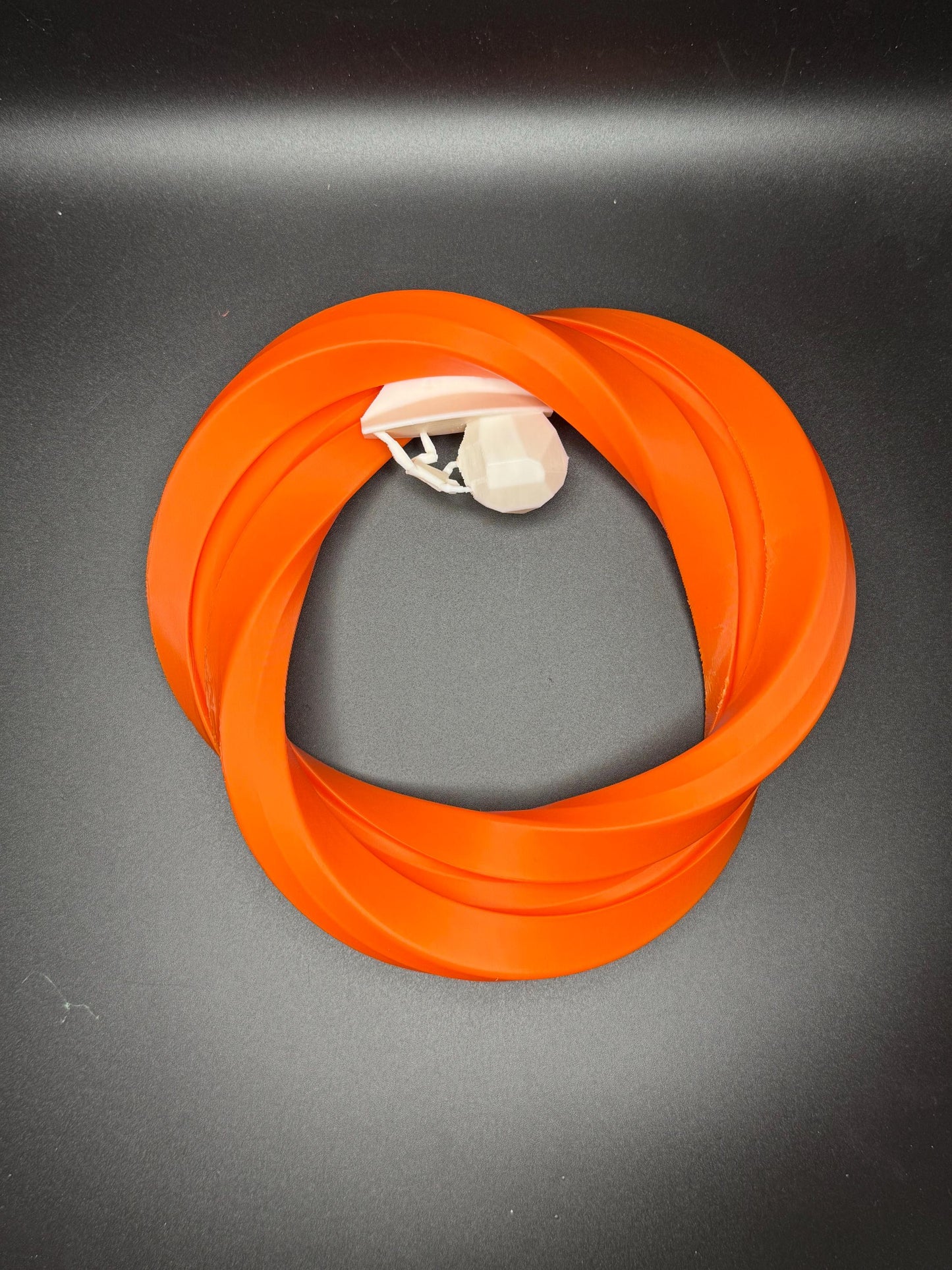 Sisyphos On Mobius Decor Ring - 3D Printed Stylish Accent for Bookshelves, Tables & Cabinets, Modern Home Decor
