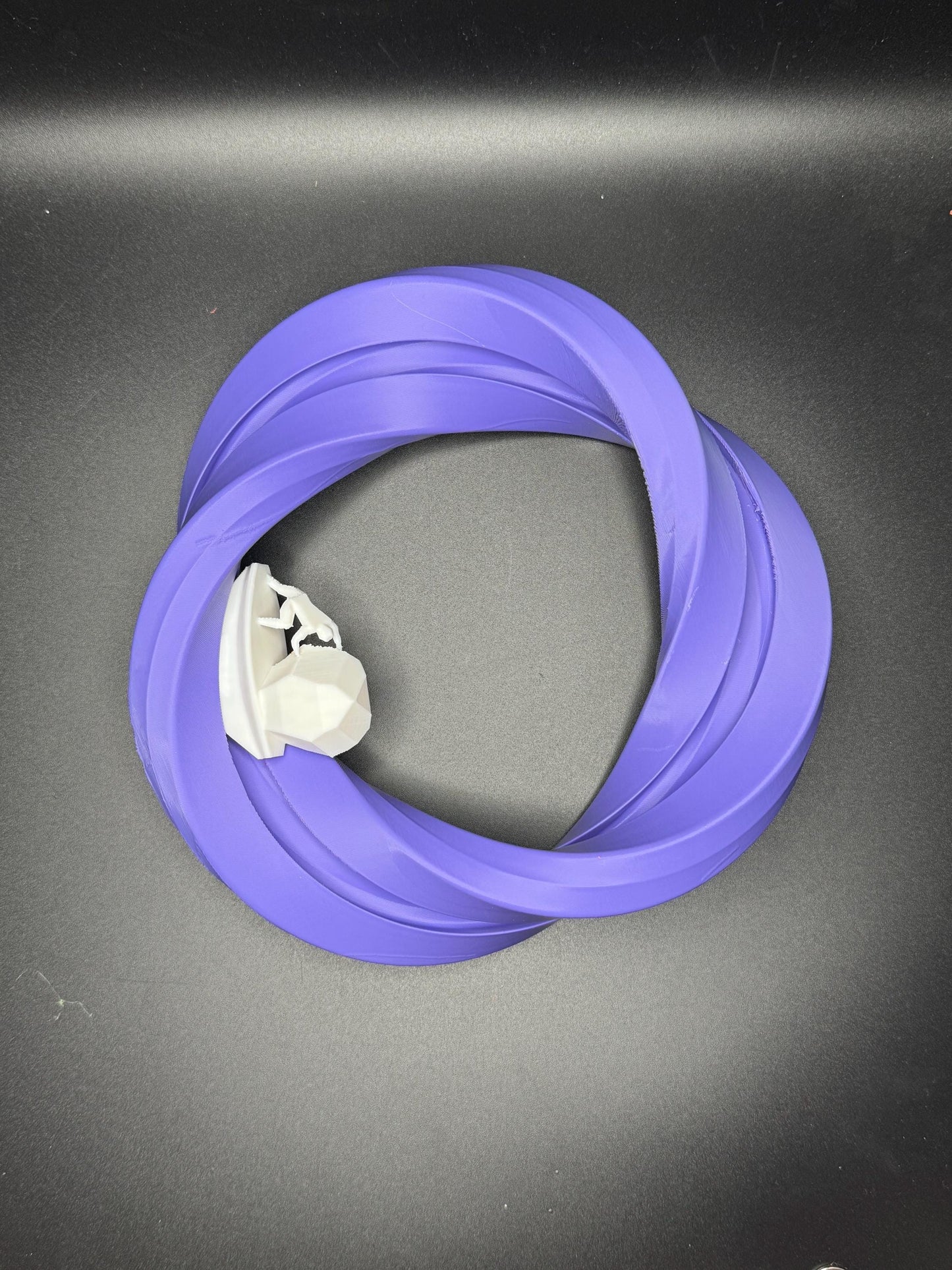 Sisyphos On Mobius Decor Ring - 3D Printed Stylish Accent for Bookshelves, Tables & Cabinets, Modern Home Decor