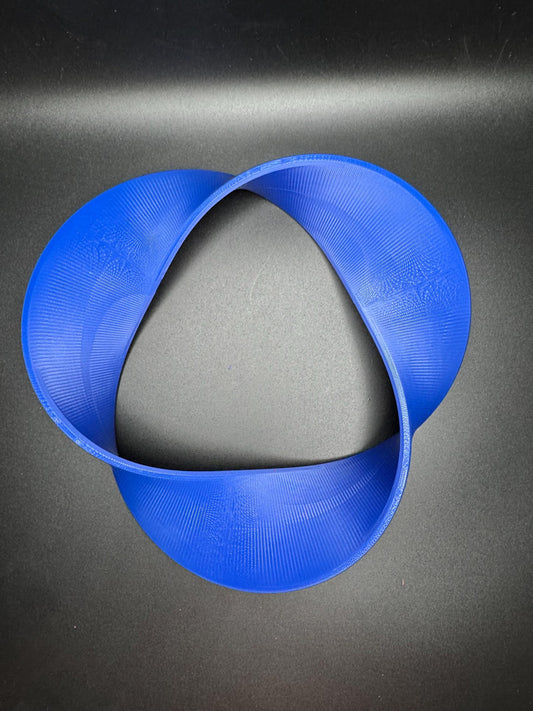 Triply Twisted Mobius Decor Ring - 3D Printed Stylish Accent for Bookshelves, Tables & Cabinets, Modern Home Decor