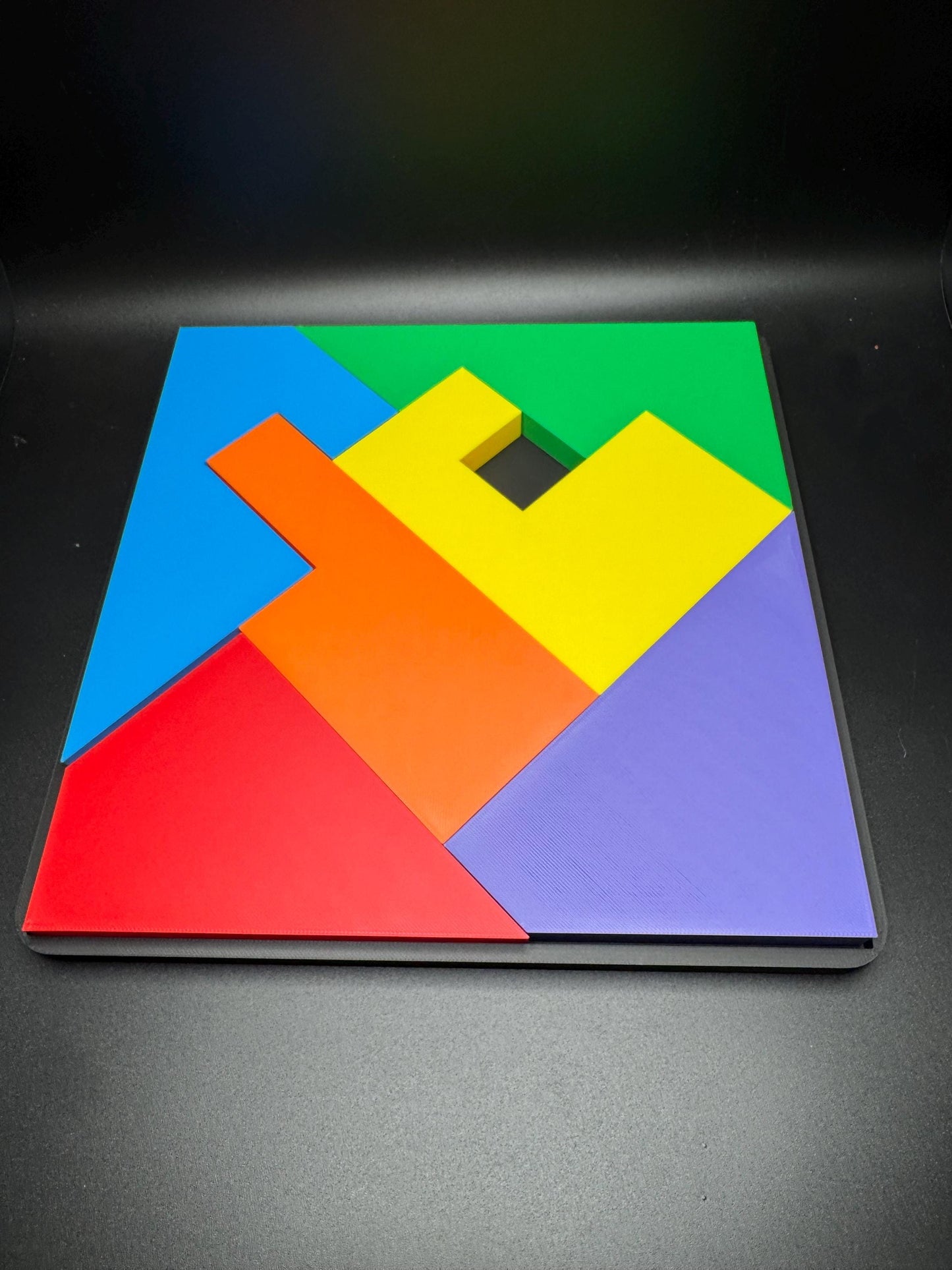 Disappearing Square Puzzle Version 1 - Vintage Modern Design, Fun Brain Teaser, Fits Perfectly, Challenging Family Game