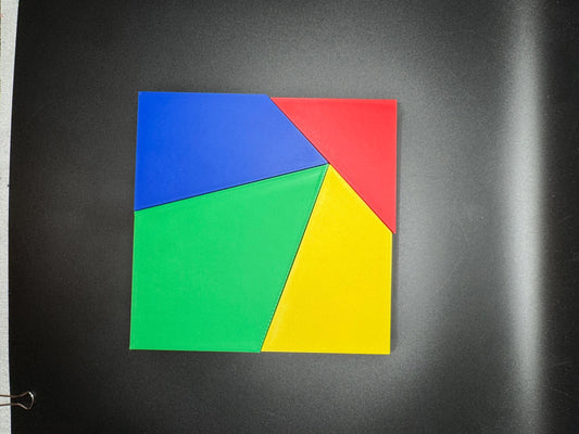 Cube & Triangle Puzzle - Fit 4 Blocks in Trays, Fun Brain Teaser Toy for Kids And Adults, Mind-Bending Challenge Game