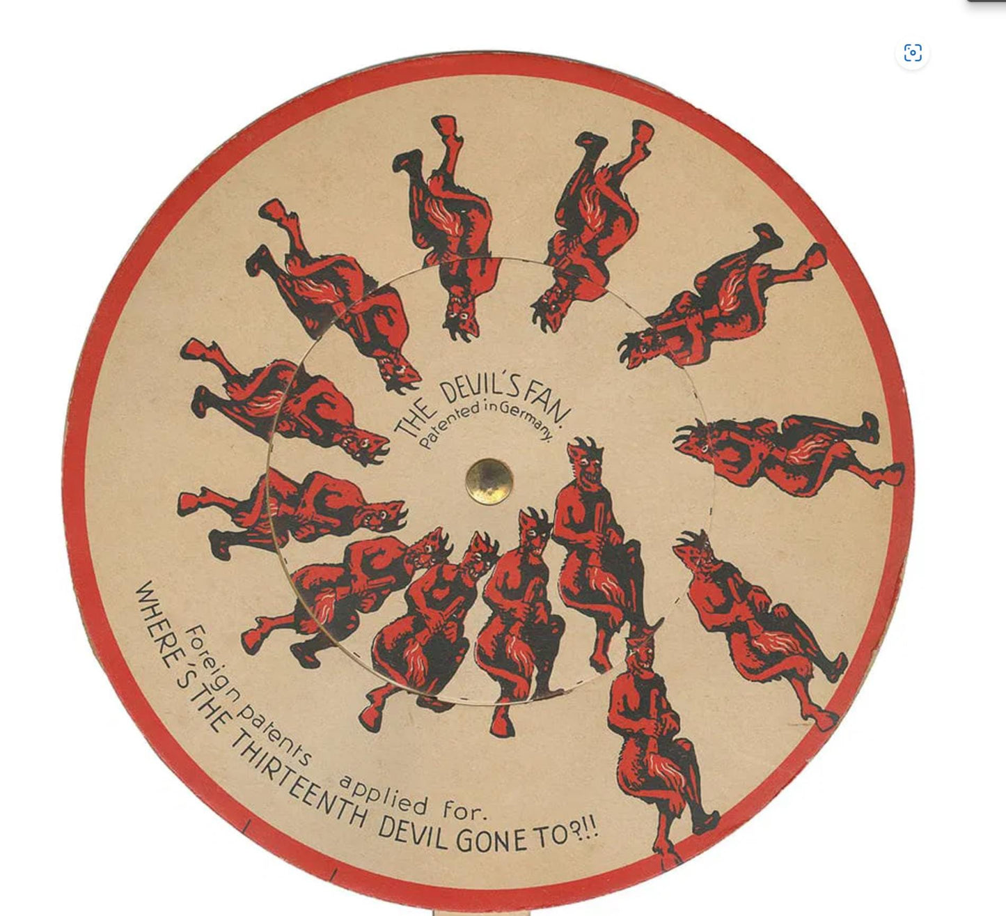 The Devil's Fan Puzzle - Classic 1900s Optical Illusion, Unique Home Décor & Gift Idea