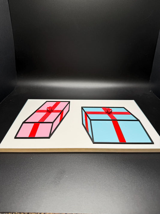 Wide and Long Puzzle, Swap The Lids - Fun Optical Illusion Game for All Ages, Unique Gift Idea