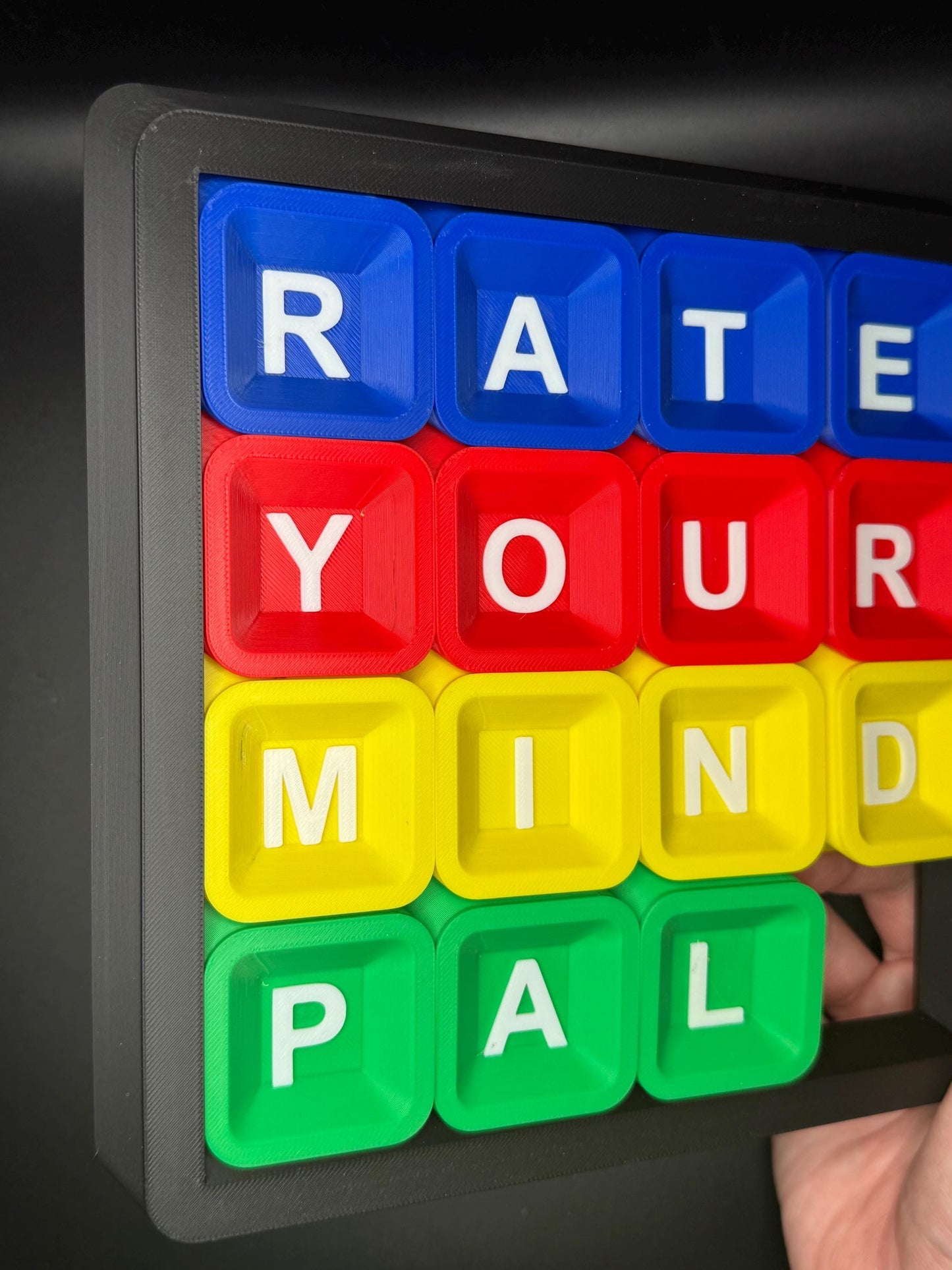 Rate Your Mind Pal Sliding Puzzle - 3D High Quality Print for Endless Fun - Perfect Gift for Teachers, Students & Puzzle Lovers