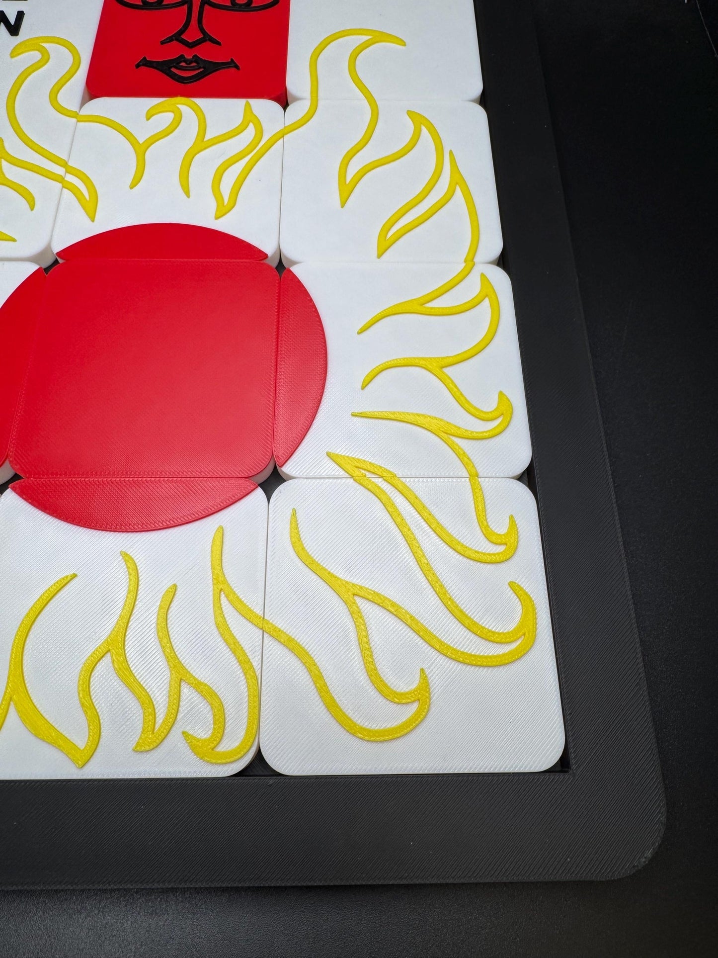 The Sun Sliding Puzzle - Large 3D Printed Puzzle, Interactive Sliding Piece Challenge, Get the Sun Square In The Middle, Mind Teasing Fun