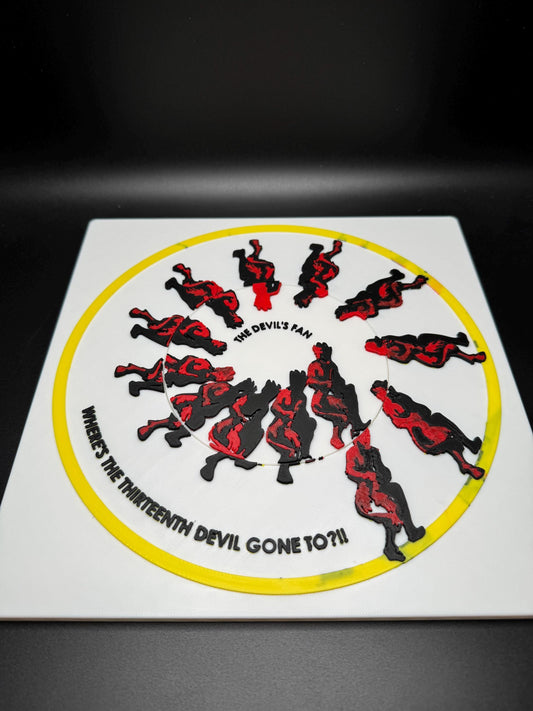 The Devil's Fan Puzzle - Classic 1900s Optical Illusion, Unique Home Décor & Gift Idea