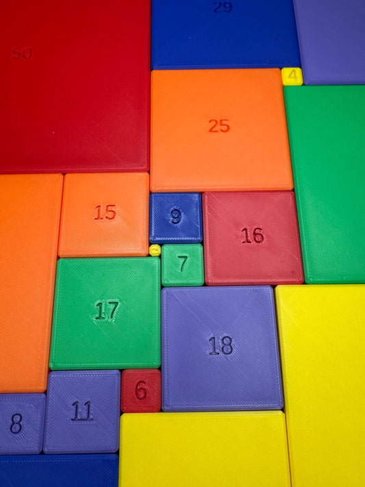 Squared Square Puzzle for Adults & Kids - Challenging Math Puzzle Brain Teaser - Educational Game for Teachers, Students Puzzle Lovers
