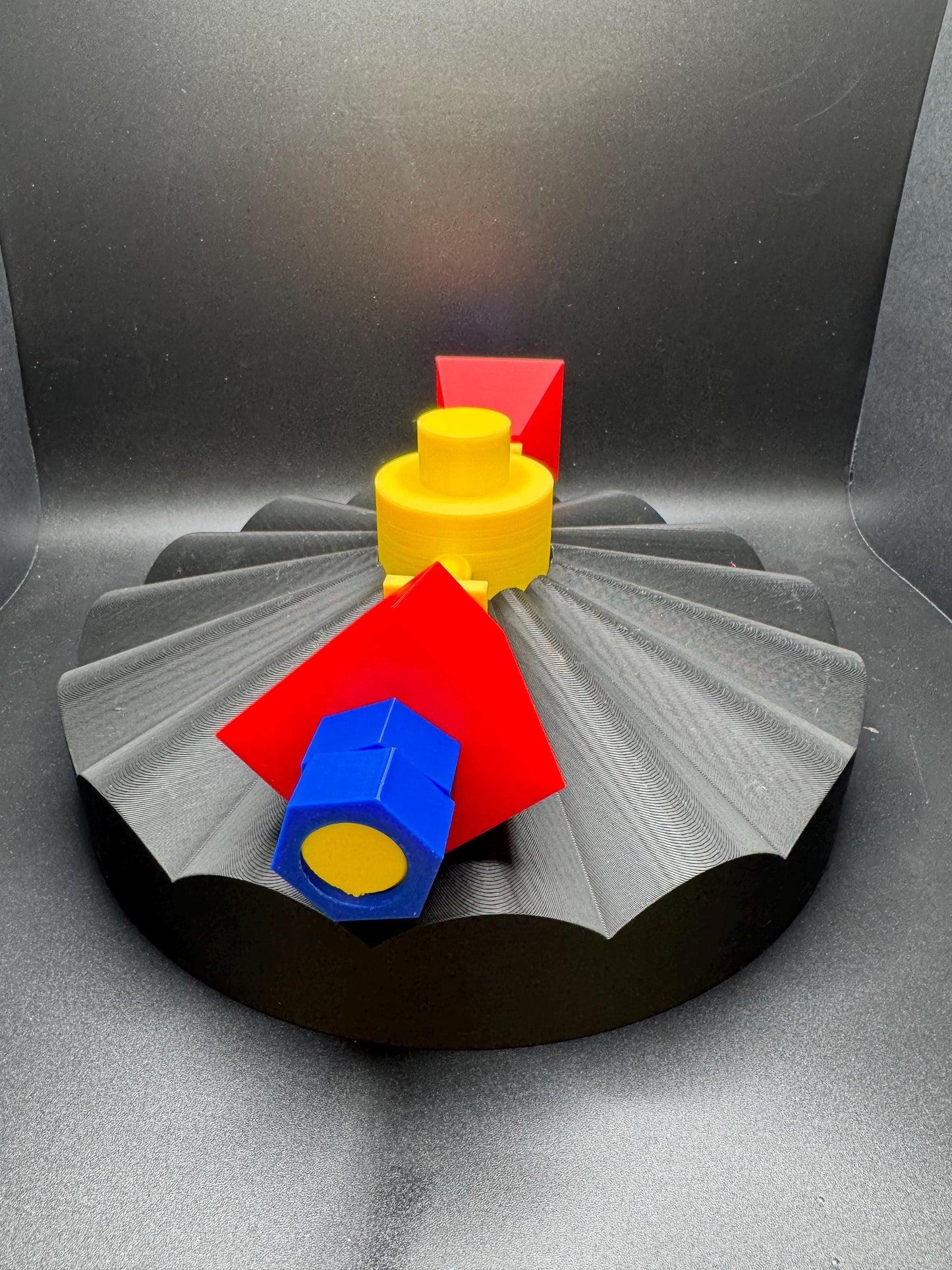Square Wheels on Circular Track Model - High Quality 3D Printed Math Visual, Educational Geometry Sculpture, Unique STEM Decor Gift