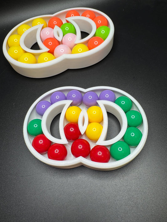 Hungarian Rings Puzzle Game – Devil’s Circles Marble Brain Teaser, Color Matching Logic Toy for Adults & Kids