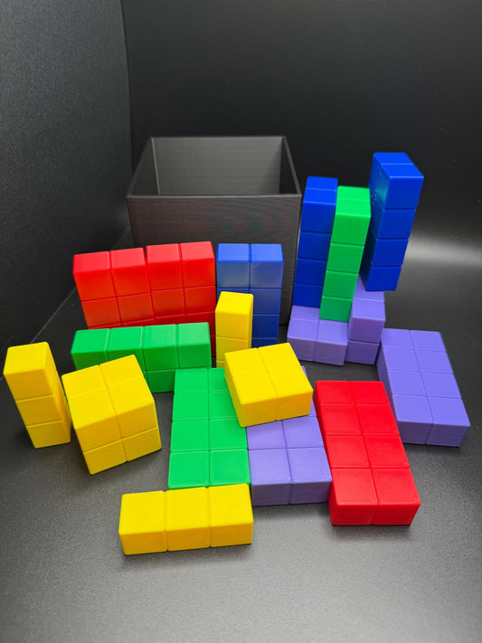 Conway Bin Packing Puzzle - Unique Brain Teaser, 18 Brick Challenge, Fun & Educational 3D Printed Brick Game, Perfect Gift Idea