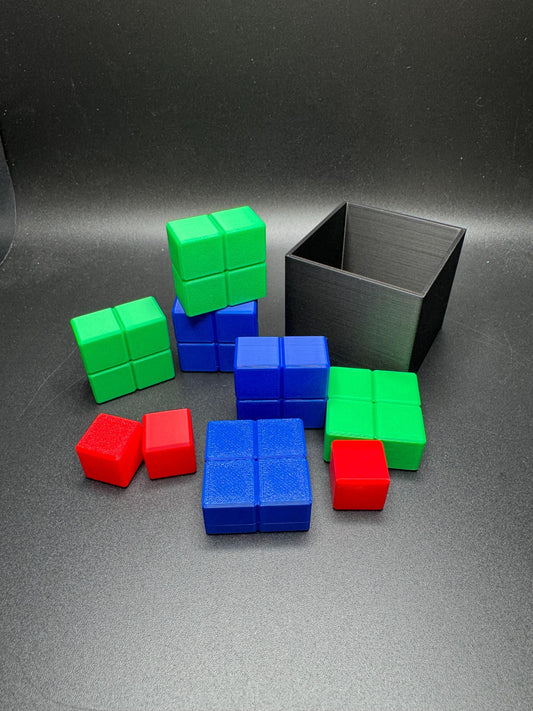 Slothouber Graatsma Packing Puzzle - Unique Brain Teaser, 9 Brick Challenge, Fun & Educational 3D Printed Brick Game, Perfect Gift Idea