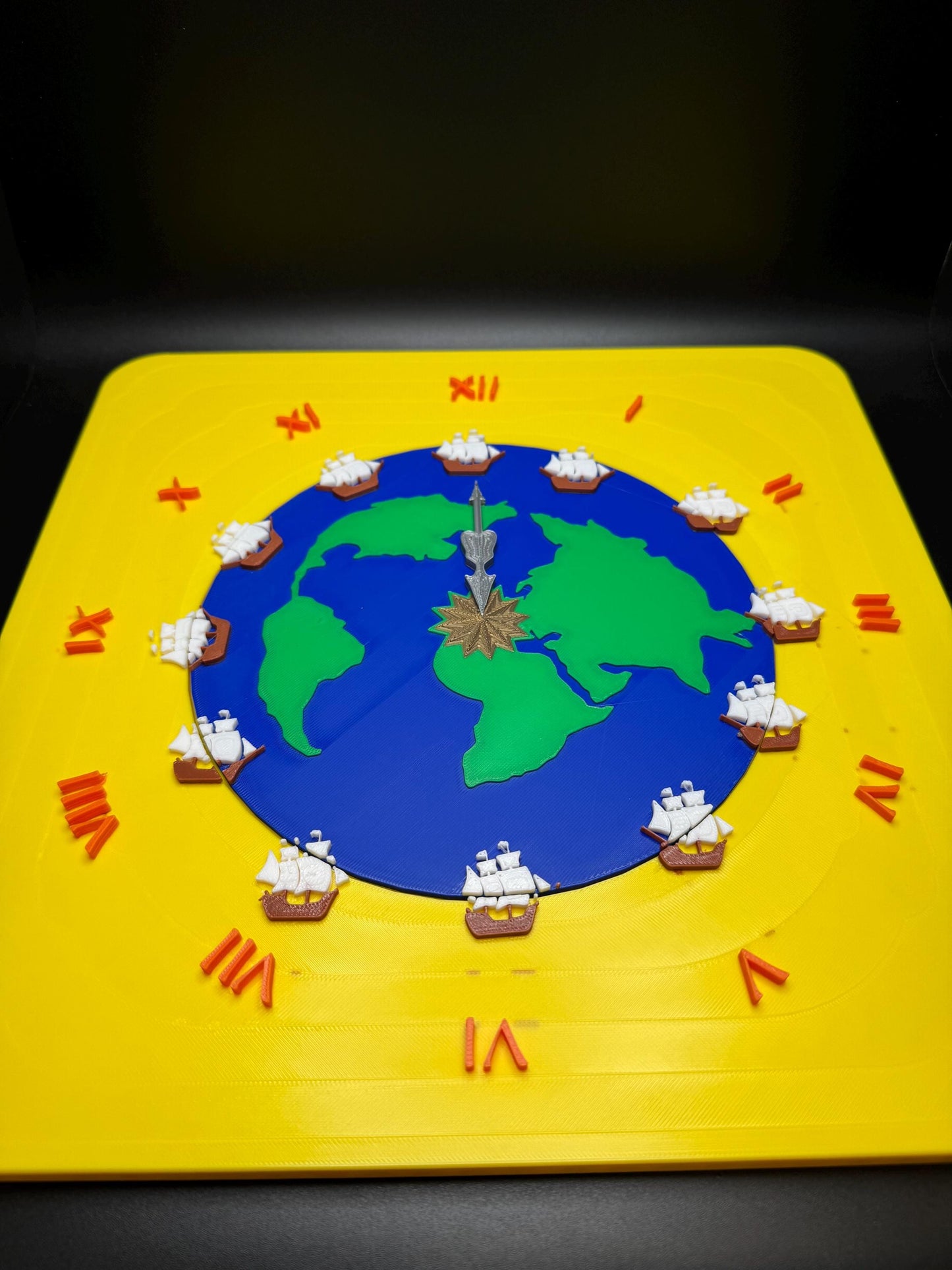 Disappearing Ship Puzzle | 3D Printed Spinning Optical Illusion | Count the Ships | Eco-Friendly Desk Art Gift