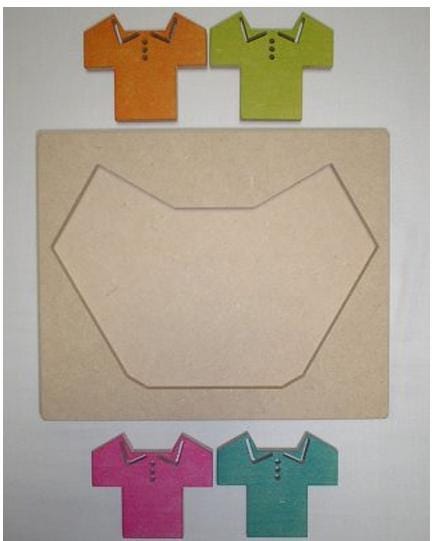 Four Pieces Clothing Puzzle Game: Fit All 4 T-Shirts in Frame Challenge, Fun & Unique Brain Teaser Gift