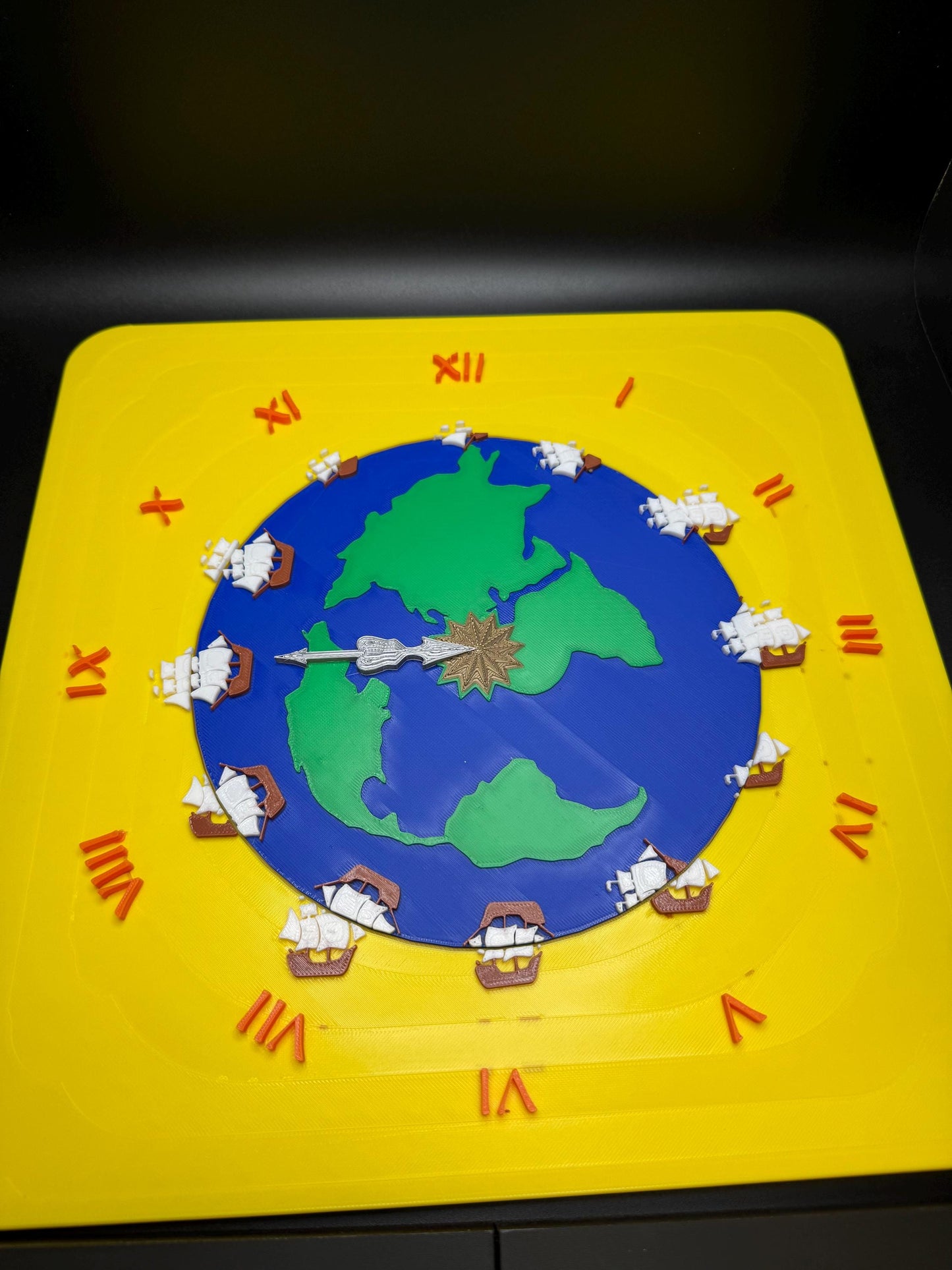 Disappearing Ship Puzzle | 3D Printed Spinning Optical Illusion | Count the Ships | Eco-Friendly Desk Art Gift