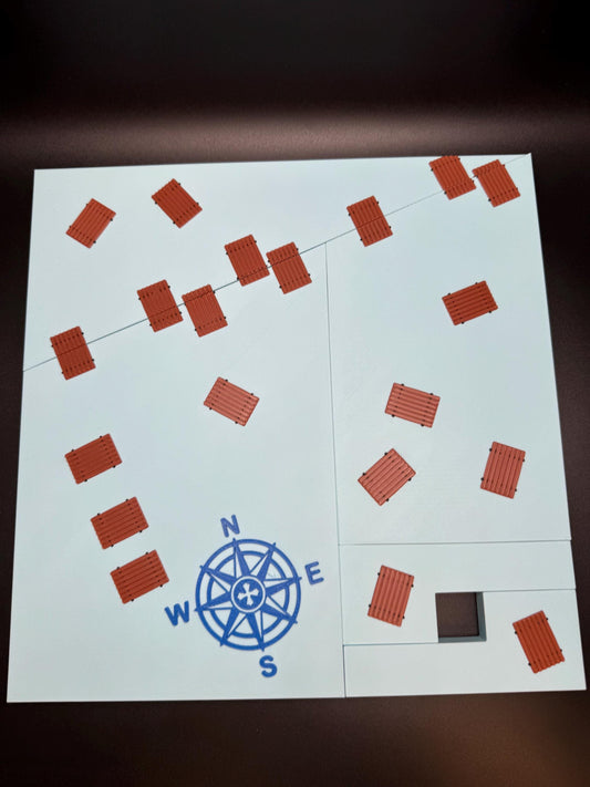 The Bermuda Square Optical Illusion Puzzle - Brain Teaser Game for Adults & Kids, Count Rafts Challenge, Fun Visual Puzzle Gift